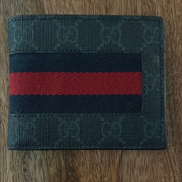 Black and Red Stripe Wallet - Picture 1 of 2
